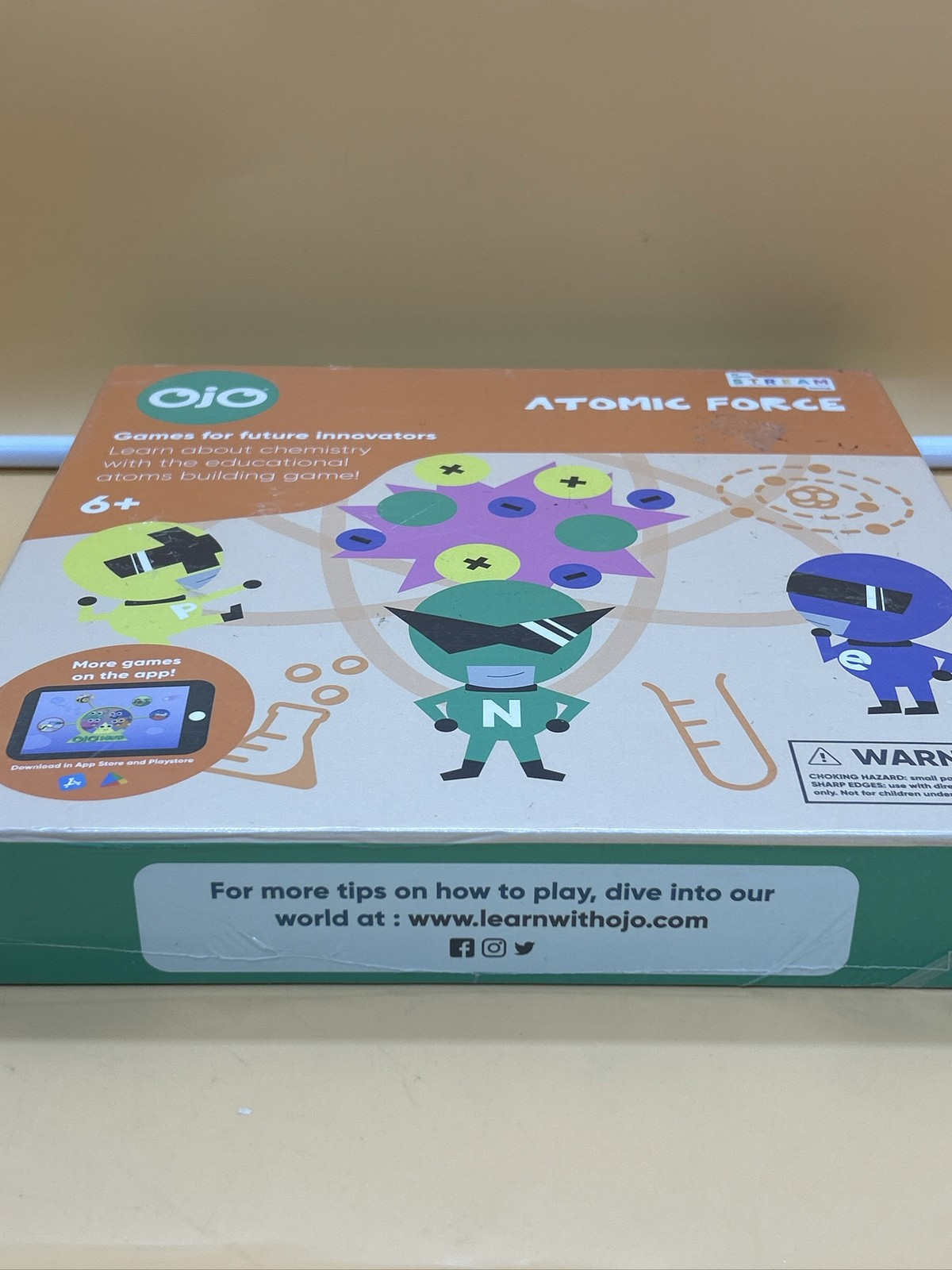 OjO Atomic Force STREAM Chemistry Game Kids 6+. UNWRAPPED For future innovators.