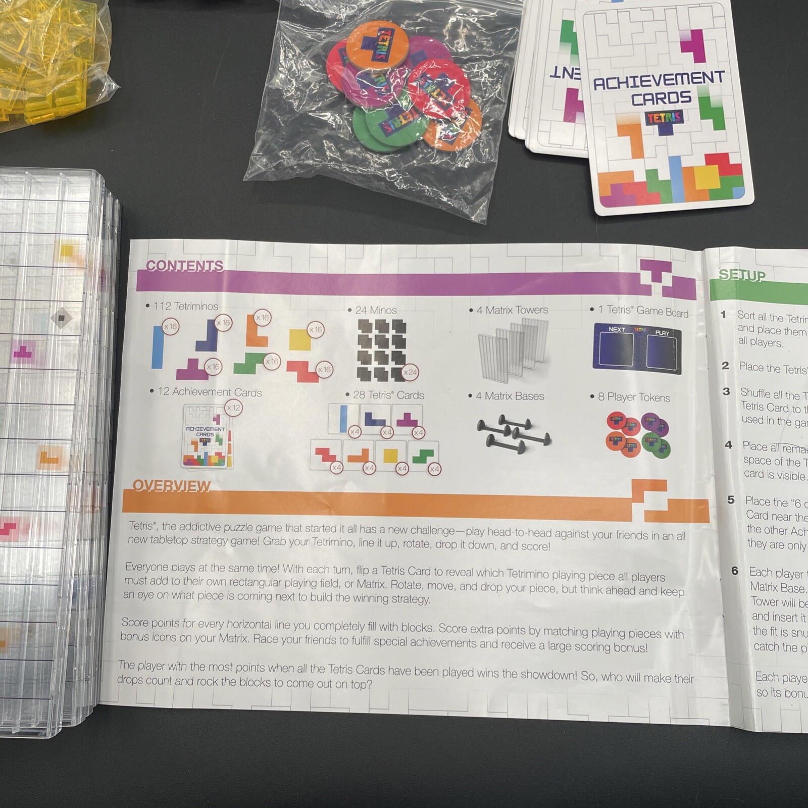 Tetris Strategy Stacking Head-to-Head Racing Board Game *Read