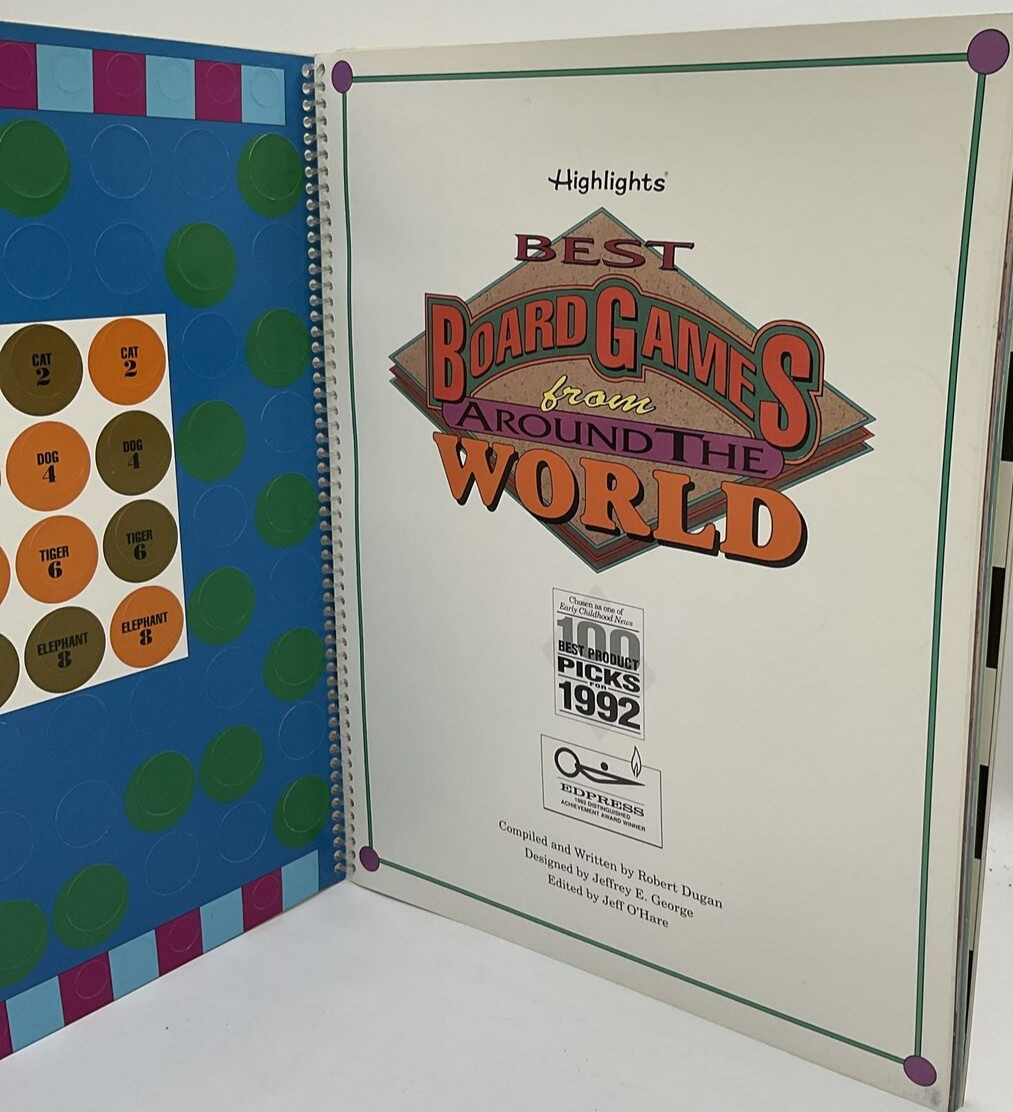 Vintage 1992 Highlights Best Board Games from Around the World Book Unused