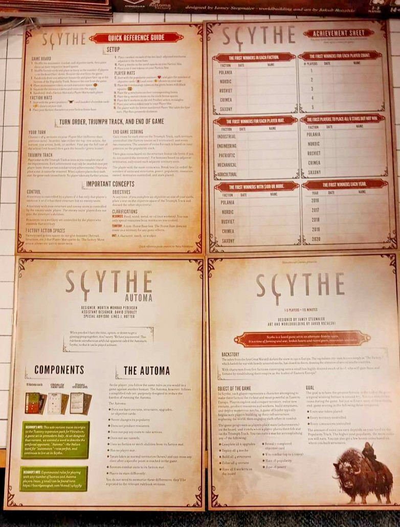 SCYTHE The Board Game – Stonemaier Games (2015) 100% Complete