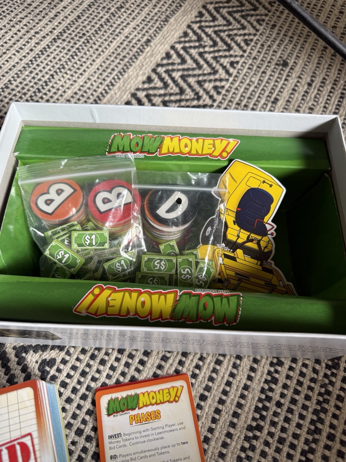 Mow Money Landscaping Board Game By Matt Saunders COMPLETE Business Mayday Games