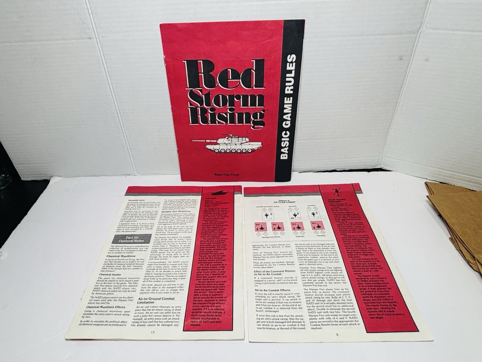 1989 Vintage RED STORM RISING Strategy Family Board Game – Tom Clancy
