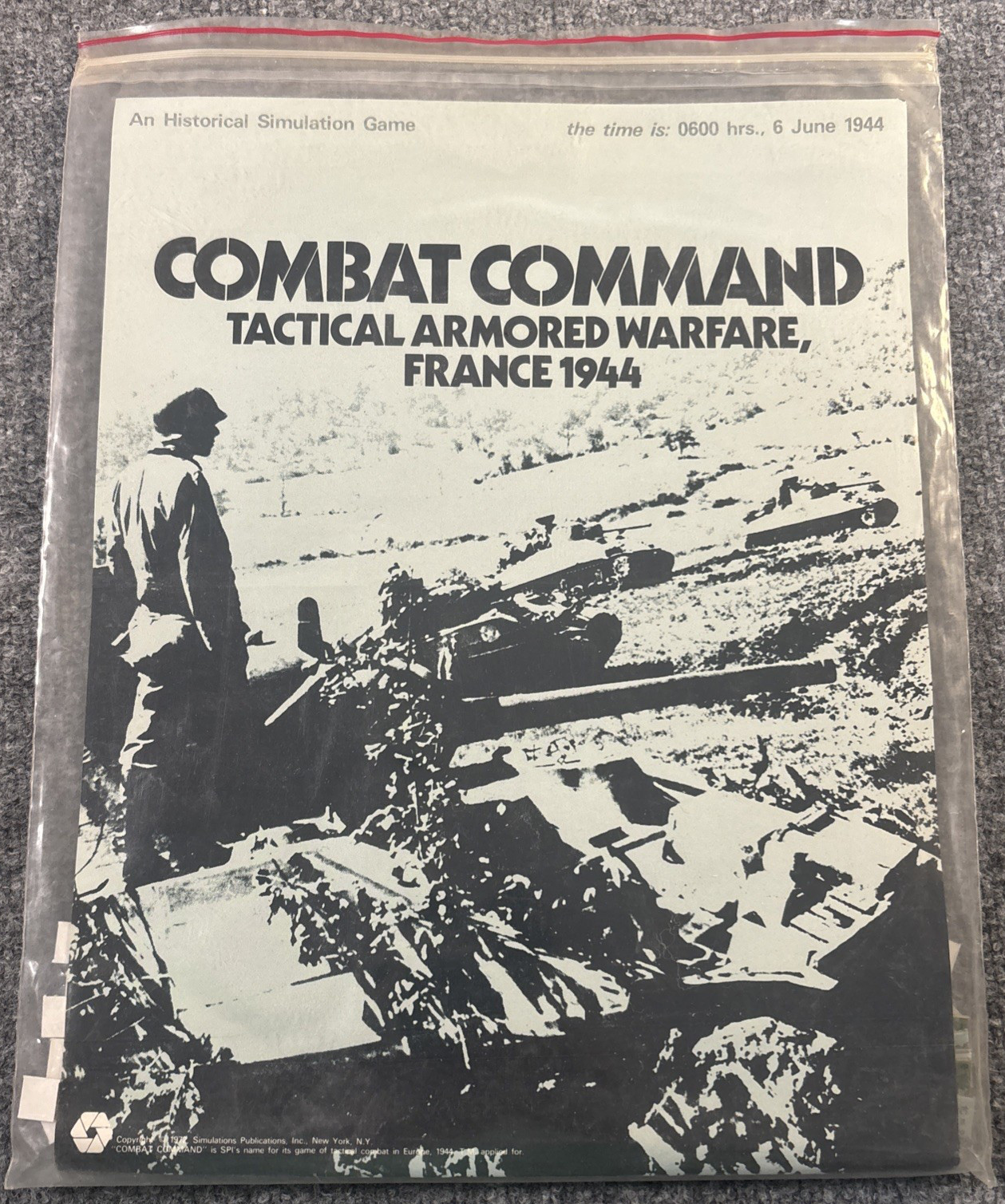 Combat Command 1972 Punched Simulation Game Tactical Armored Warfare France 1944