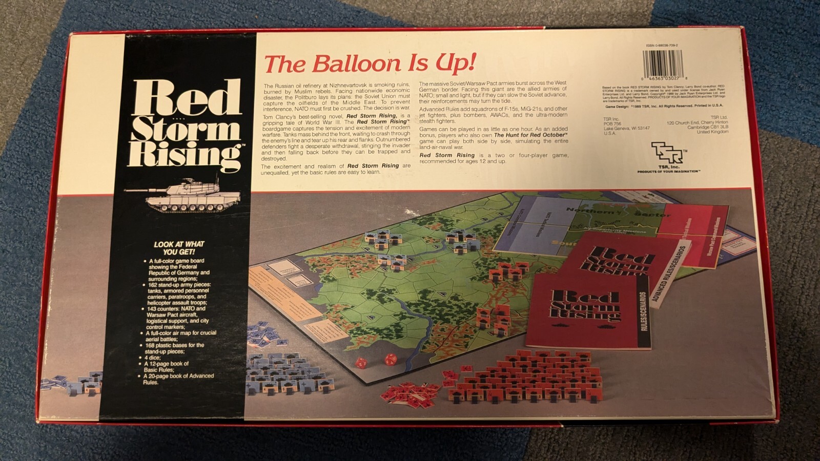VTG TSR Red Storm Rising War Strategy Board Game 1989 Tom Clancy