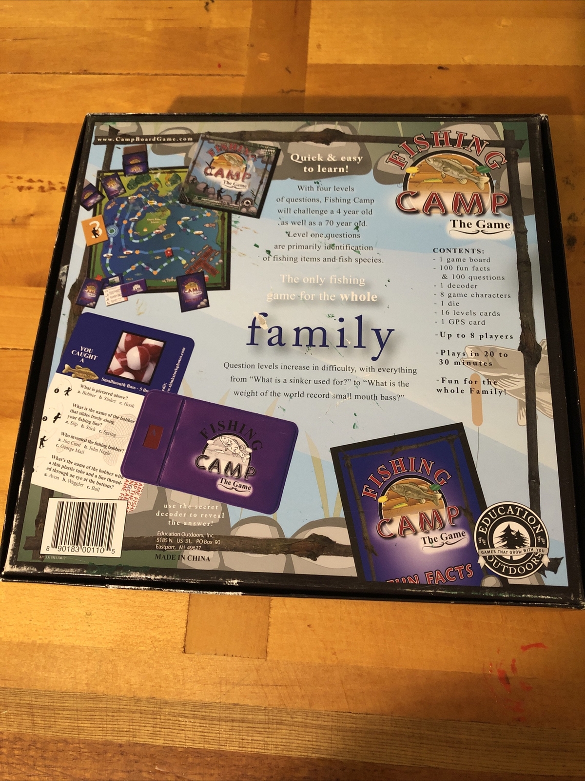 FISHING CAMP THE GAME 100% Complete 2011 4 Levels 2-8 Players Age 4 to Adult