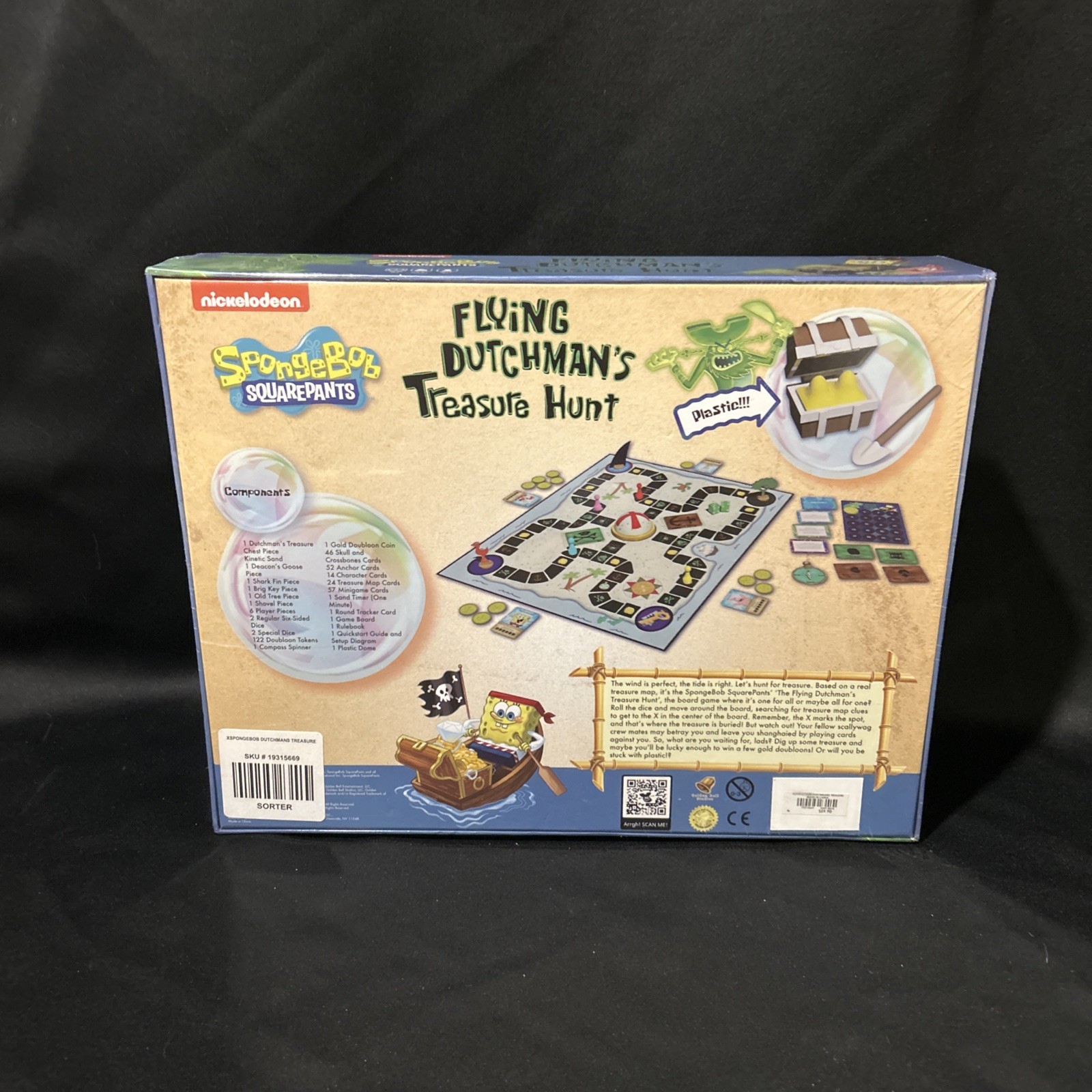 NEW Nickelodeon SpongeBob SquarePants Flying Dutchman’s Treasure Hunt Board Game