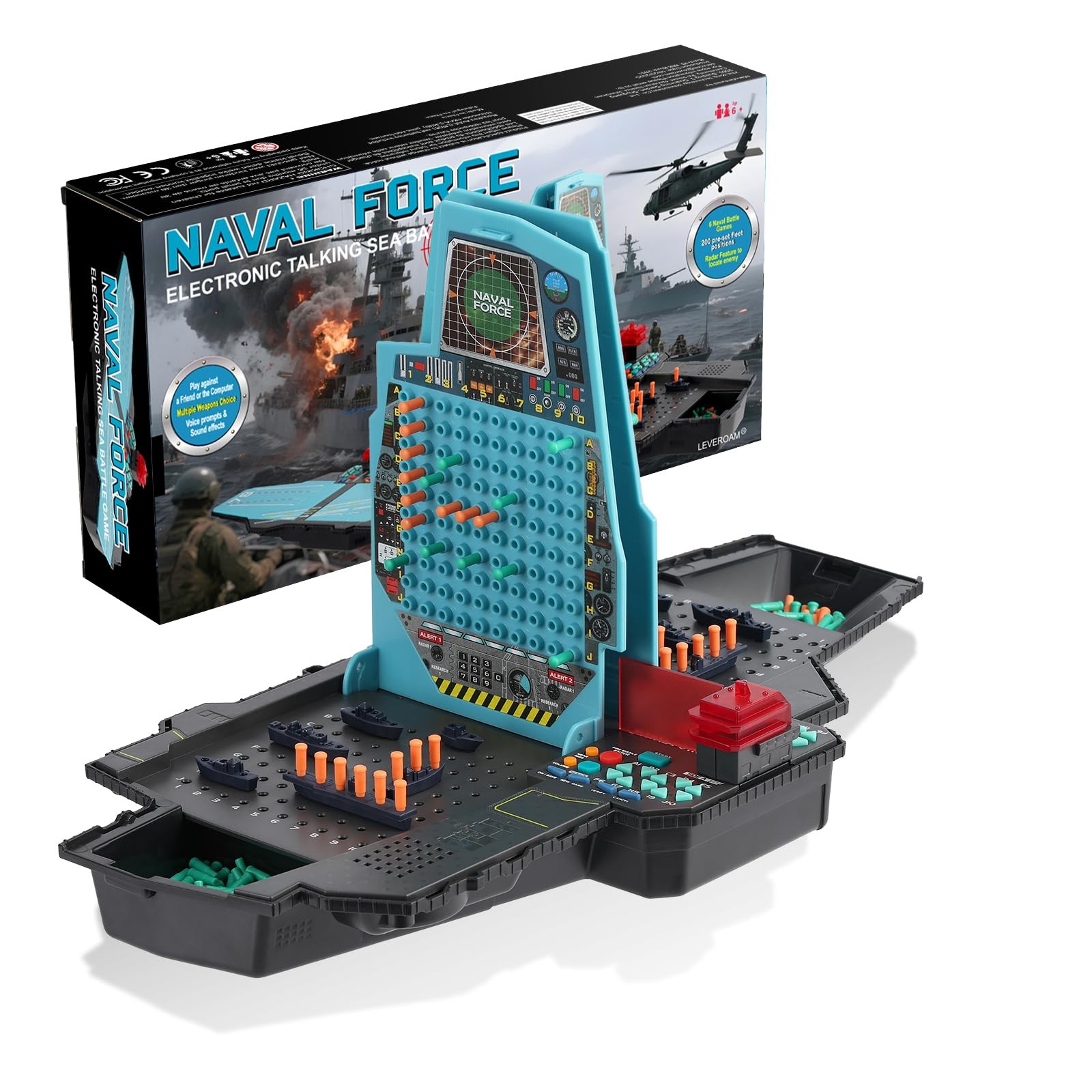 Talking Sea Battle Board Game with Light and Sound Effects, Electronic Naval Bat
