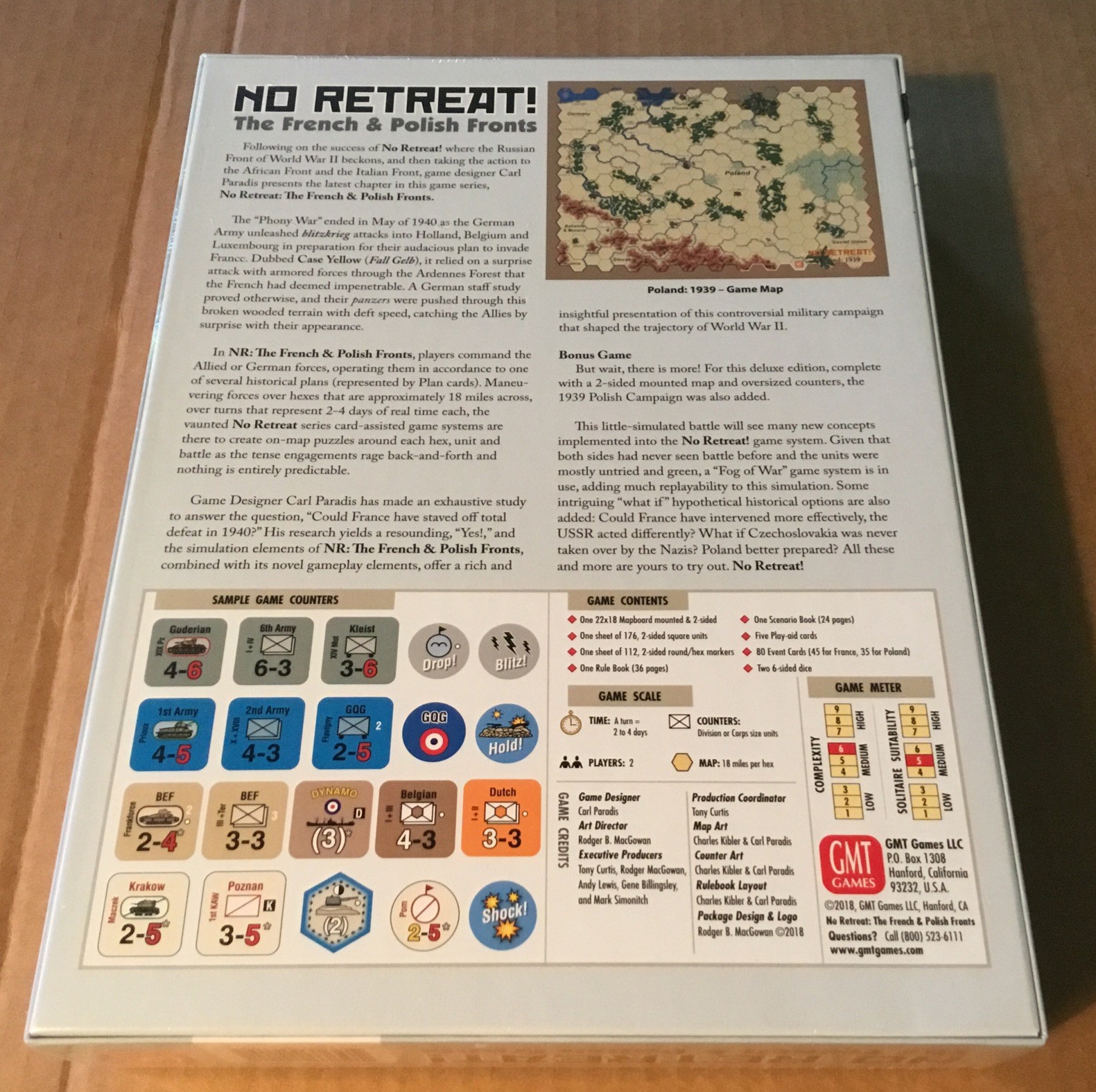 GMT Games No Retreat The French & Polish Fronts Wargame New Sealed