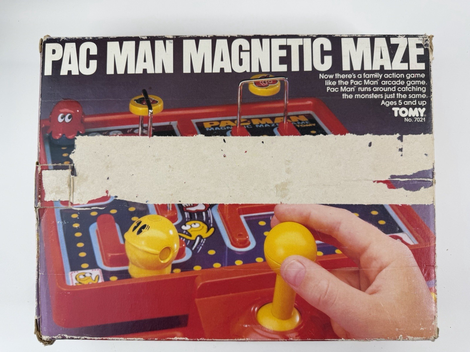 Vintage Pac-Man Magnetic Maze Game Tomy 1982 No. 7021 Incomplete w/Original Box
