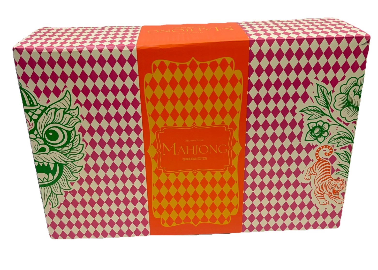 Mahjong CirqueJong Edition 160 Tile Set w Racks Mat Carry Case Maison Lude Box