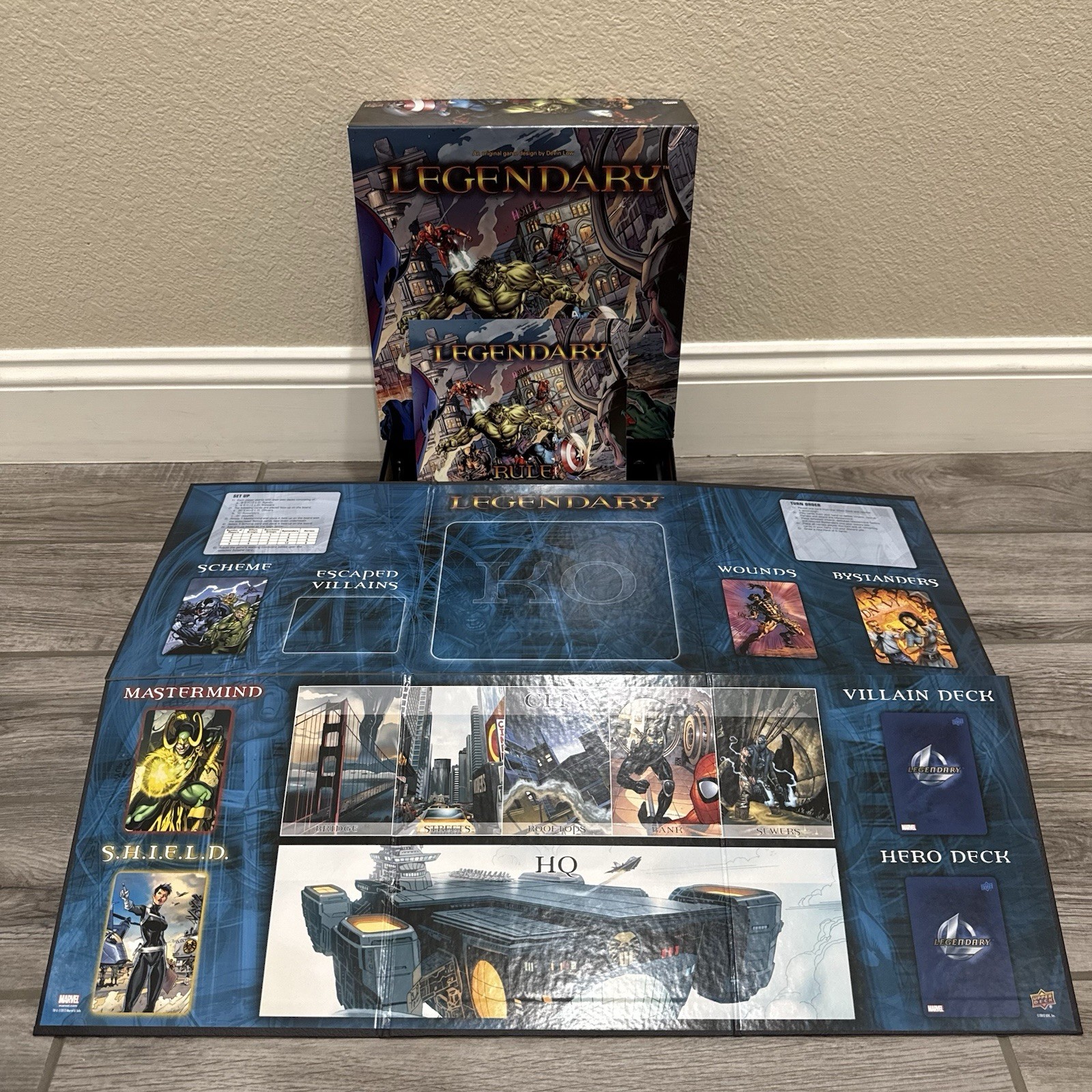 Legendary Marvel Deck Building Board Game – New, Open-box
