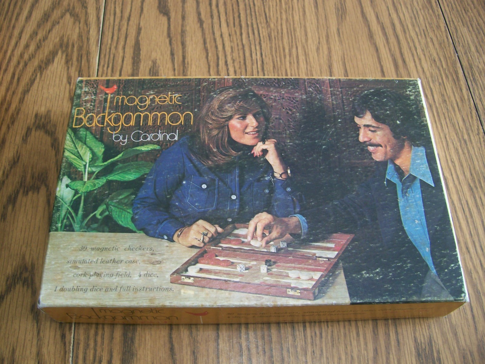 backgammon magnetic by cardinal in original box complete 107m 1970’s vintage