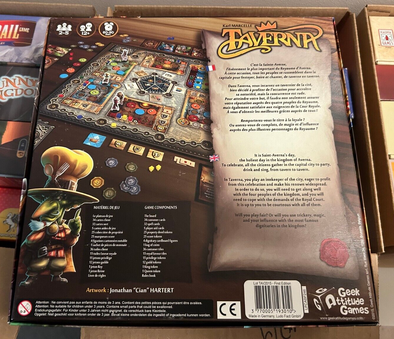 Lot of 4 – Board Game City Hall TMG, Pirate’s Cove Amigo, Taverna, Jaws
