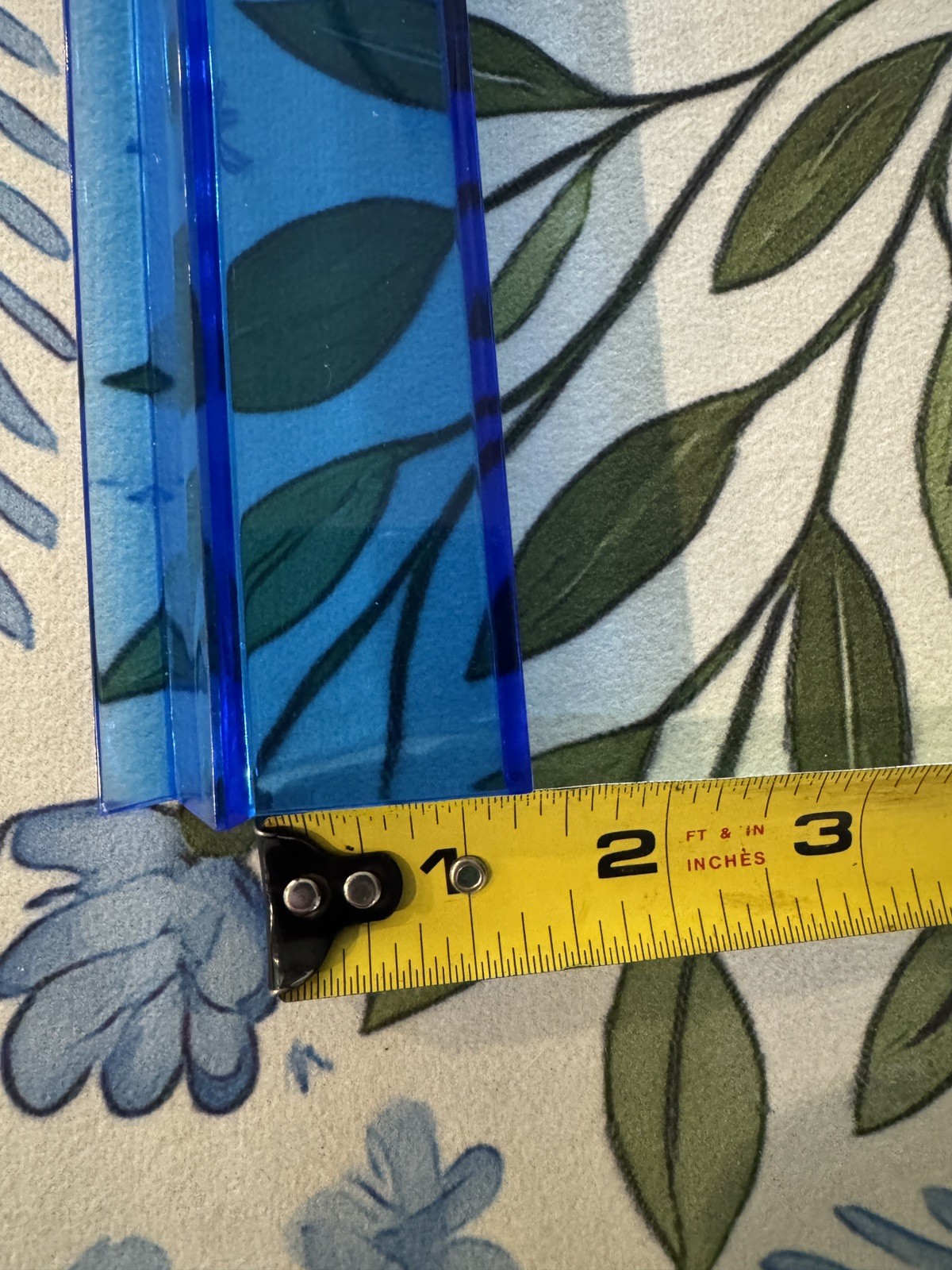 Modern Mahjong Racks with Built-in Pushers -Transparent Blue Acrylic, set of 4