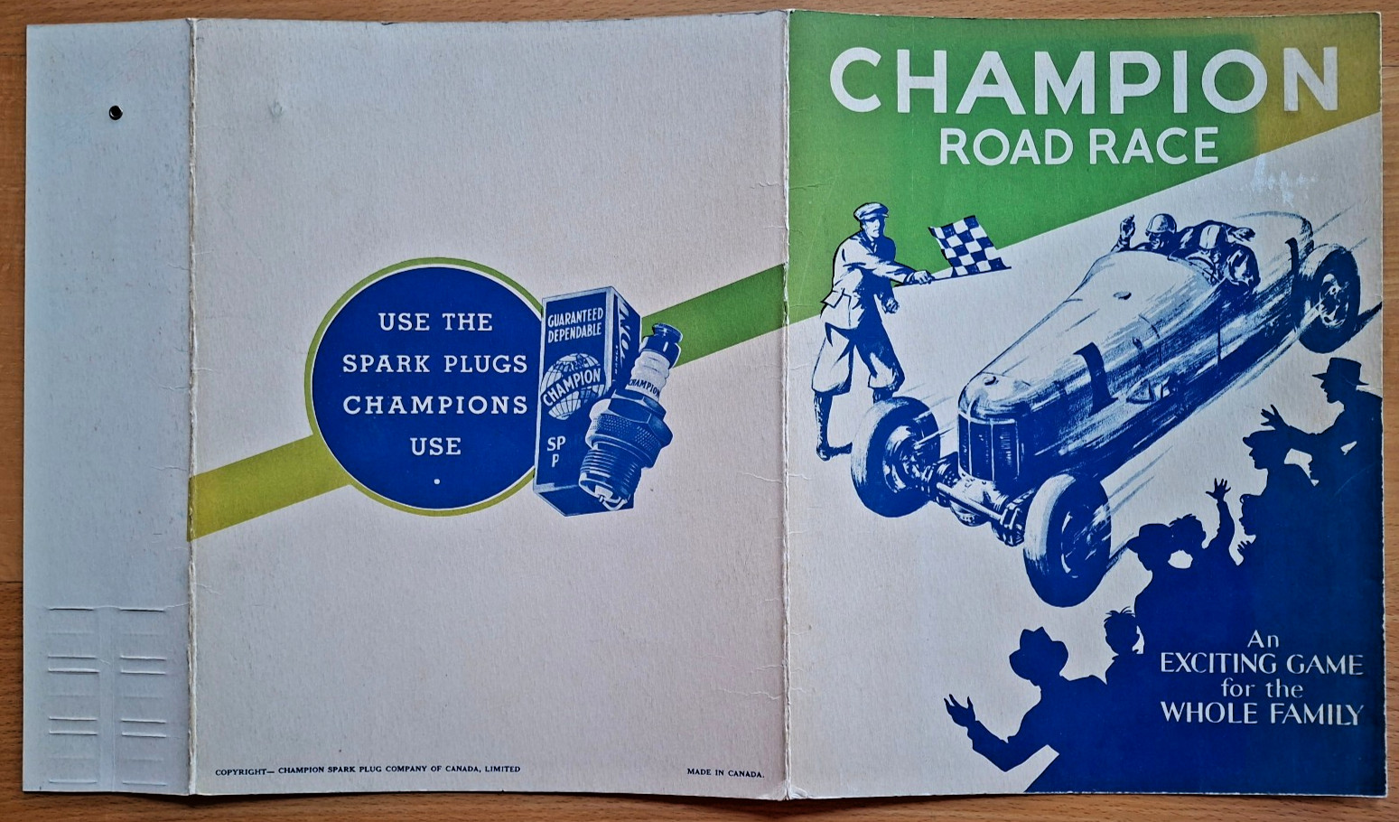 Champion Road Race – Car Racing Advertising Game by Champion Spark Plug Company 1935