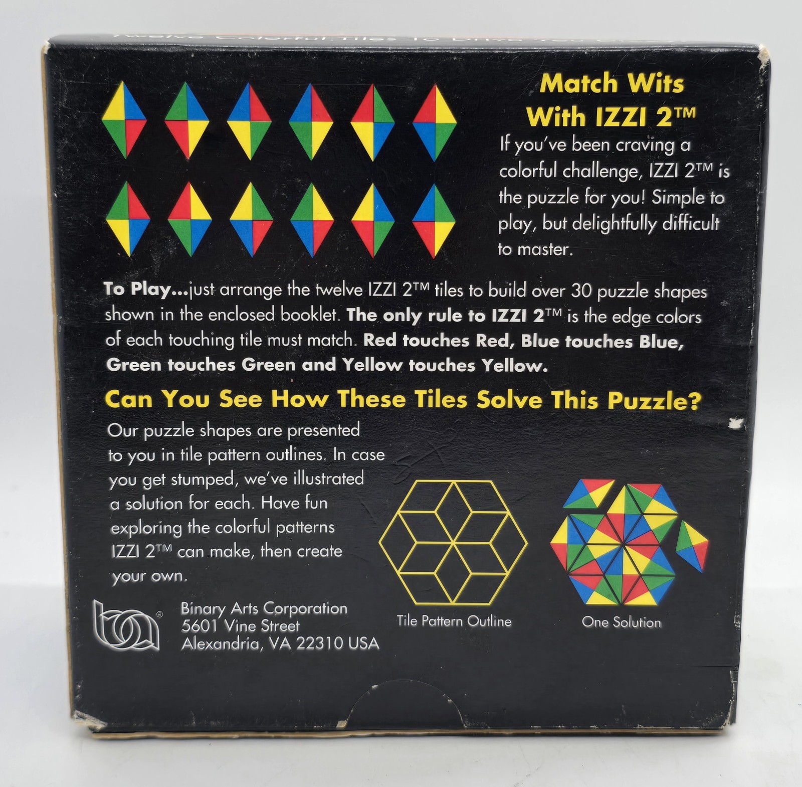 IZZI 2 Brain Color Matching Puzzle Tile Game Complete