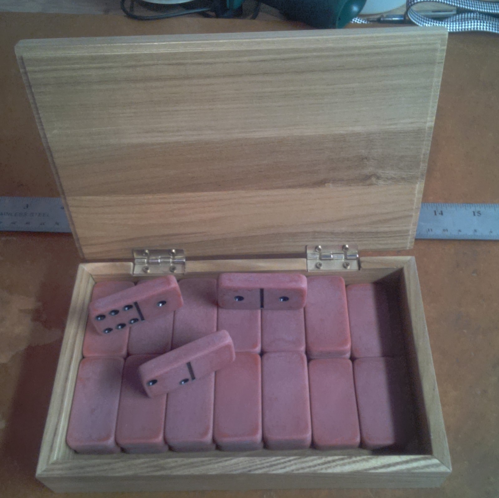 Marlboro Adventure Team Branded Wooden Box Dominoes Set Tile Game