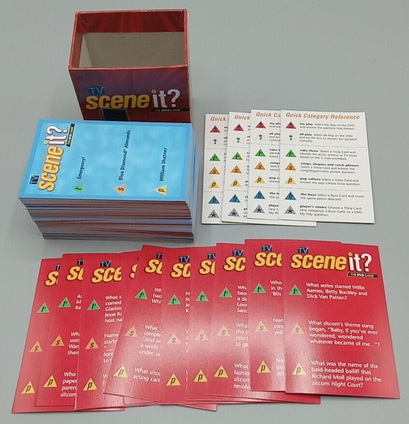 2006 Scene It? TV Trivia DVD Game by Screenlife – Complete in Collector Tin Box