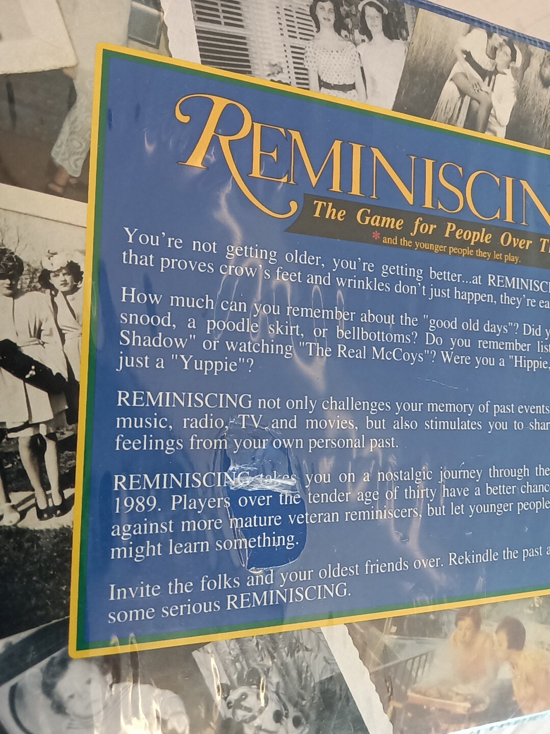 Reminiscing 1939-1989 Party Family Boardgame TDC Games Spin Trivia Memory Sealed