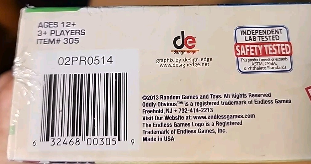 Oddly Obvious! – Endless Games – Family Game Night – Sealed NEW