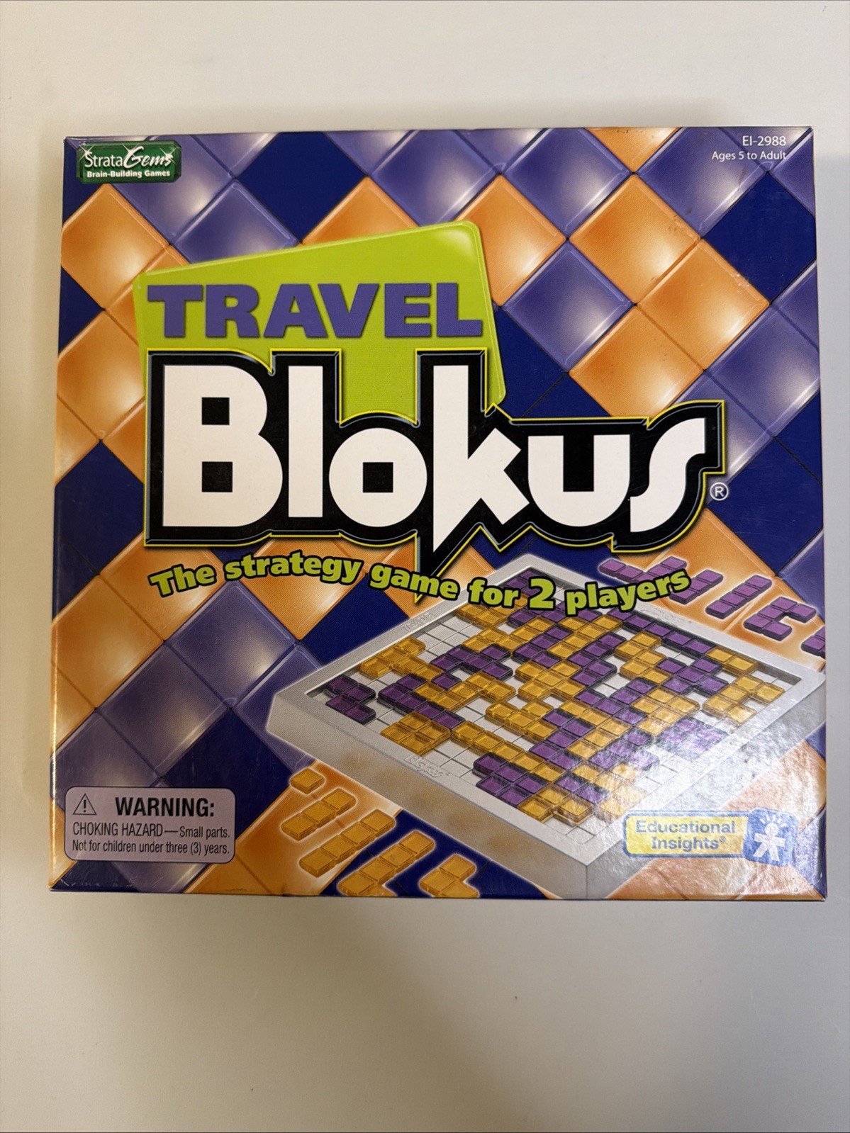 Travel Blokus for 2 Players COMPLETE 2005 Storage Trays Travel To Go Strategy