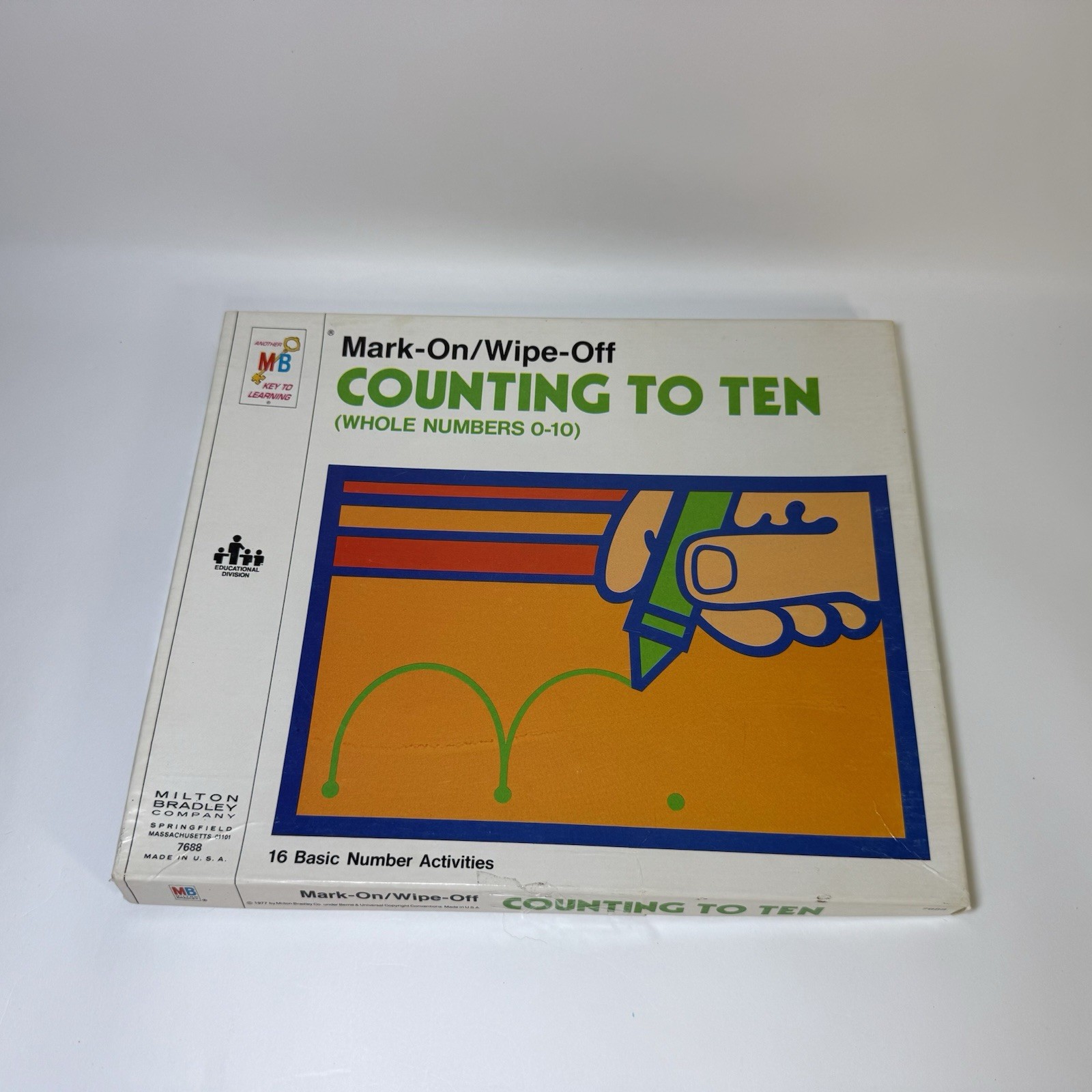 Milton Bradley Counting To Ten Write On Wipe Off Educational Game 1977 7688 0-10