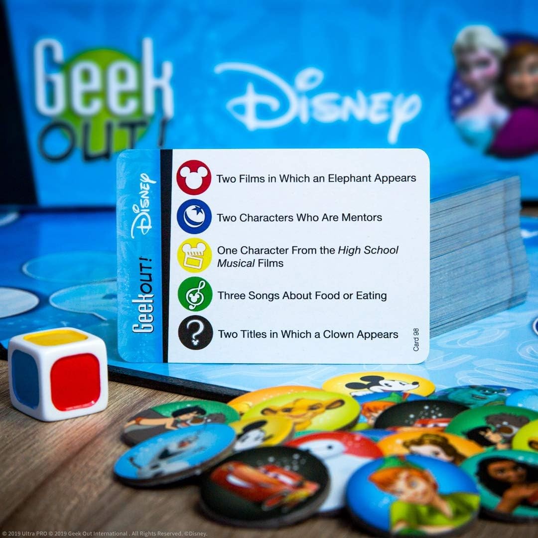 Disney Geek Out Board Game Trivia Party Family Game USAopoly New Ages 10 – Adult