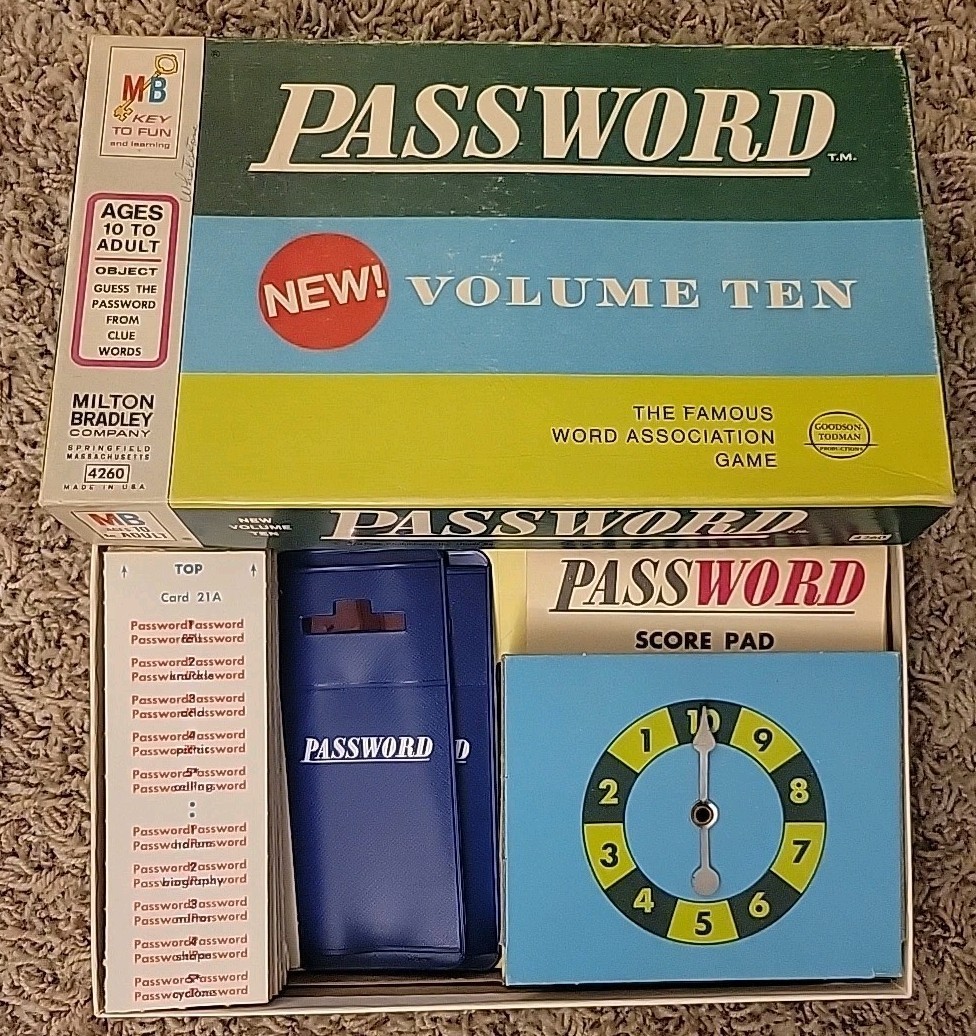 VINTAGE Password Volume 10 COMPLETE Milton Bradley 1970 Ten 4260