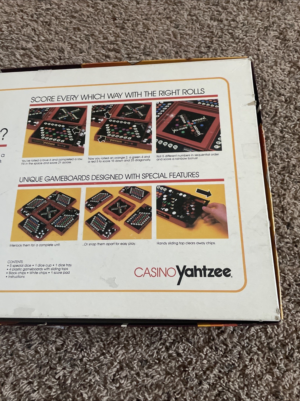 Vintage 1986 Casino Yahtzee Game by Milton Bradley 100% COMPLETE Nice!
