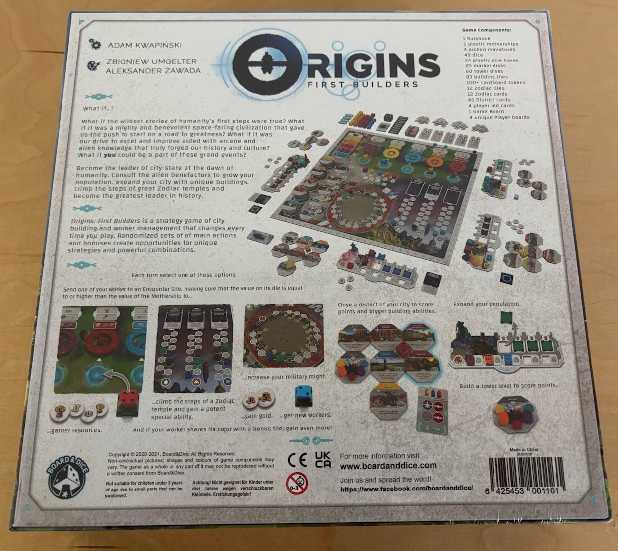 Origins First Builders Board & Dice Games Adam Kwapinski 2021 Umgelter & Zawada