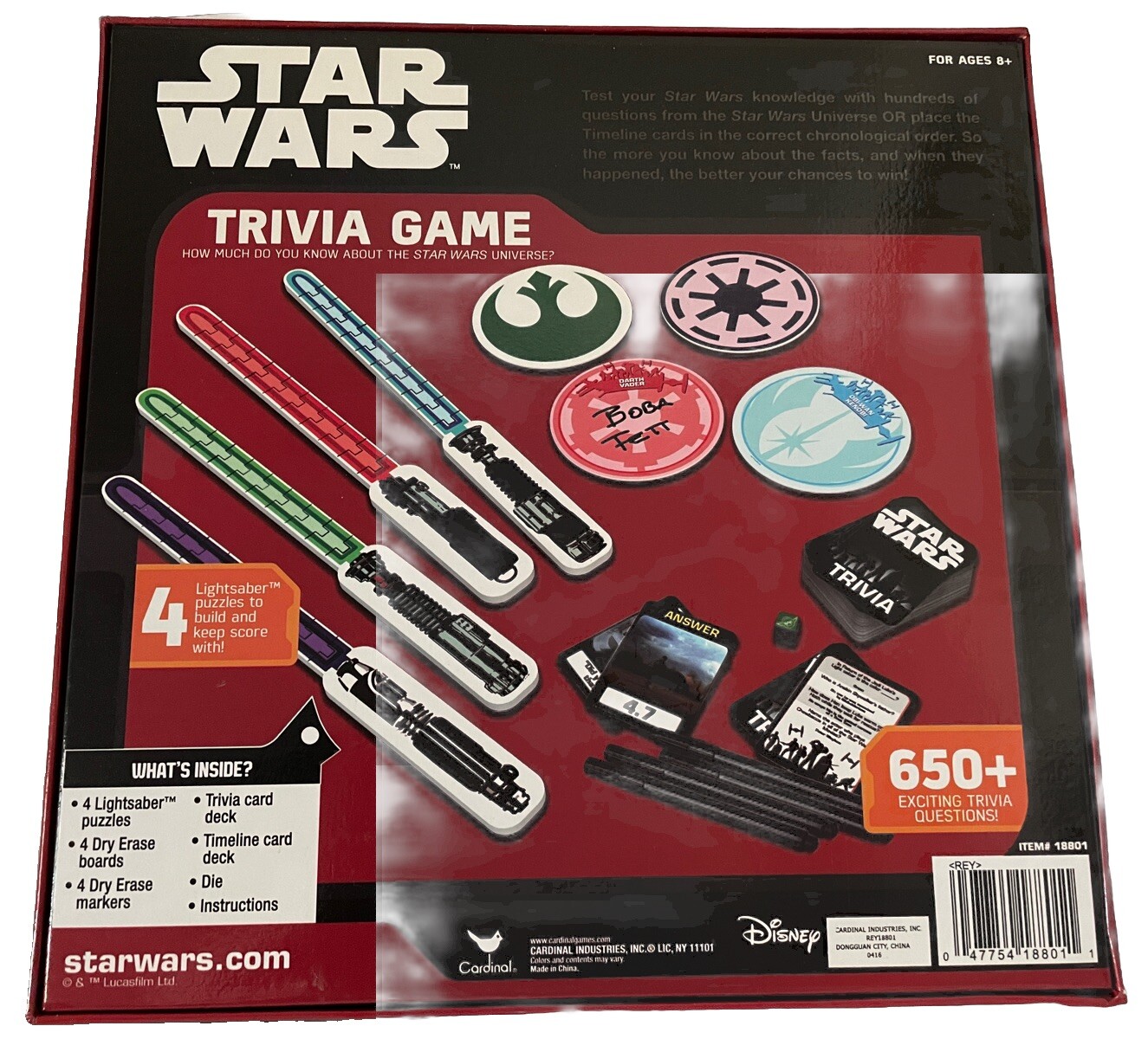 Disney Star Wars Trivia Game 650+ Questions Includes Top Trumps Supercard