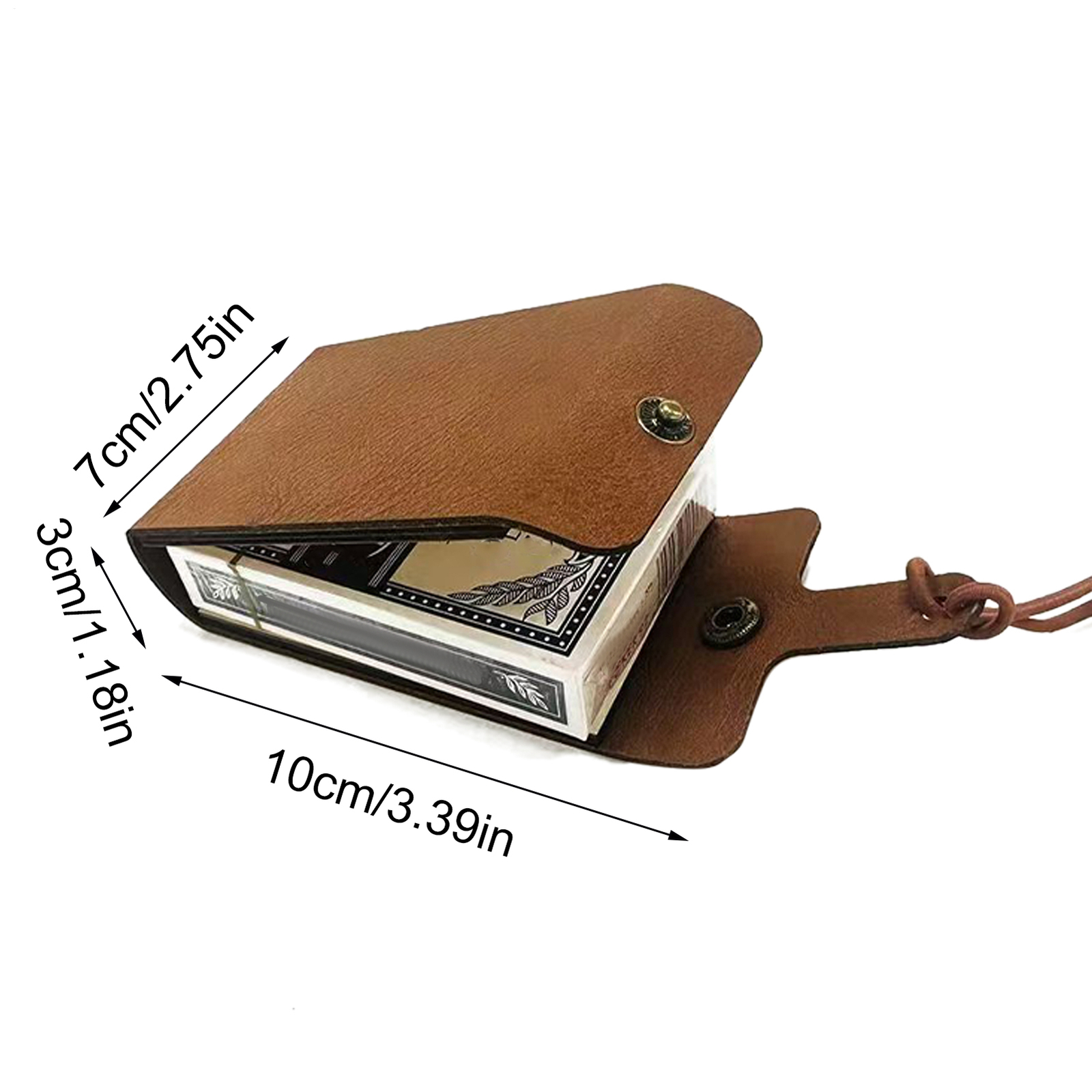 Traditional Cribbage Board Game Leather Storage Folding Classic Playing Cards