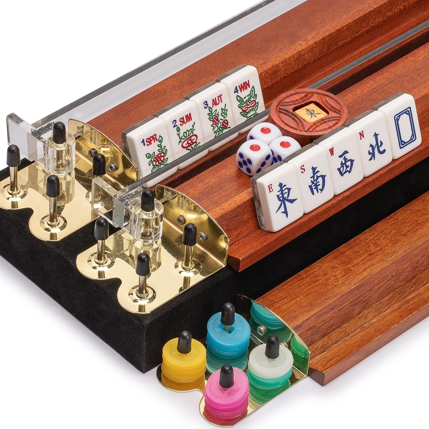 Scratch-Resistant Acrylic American Mahjong Set with Complete Accessories