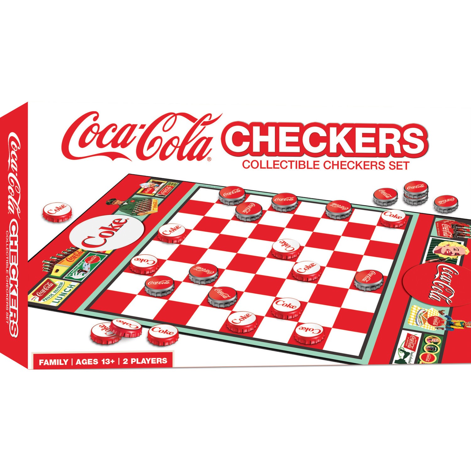MasterPieces – Coca-Cola – Officially Licensed Checkers Board Game