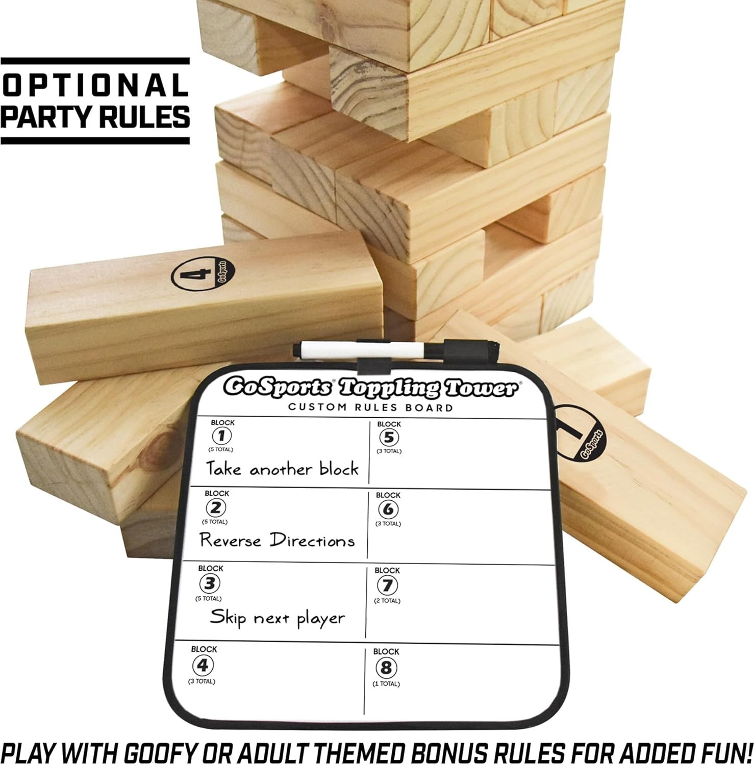 Engaging Giant Wooden Stacking Tower – Versatile Designs & Custom Rules