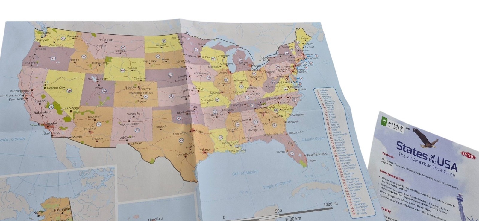 States Of The USA Trivia Game Educational Fun For All Ages By Tactic