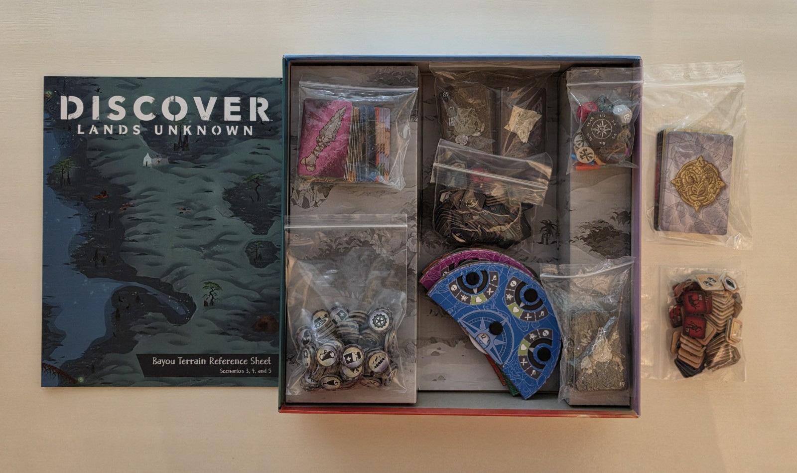 Discover Lands Unknown Board Game – Fantasy Flight Games Bayou + Dessert Terrain