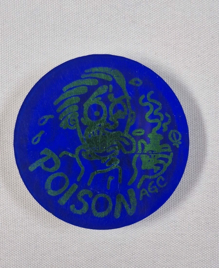Vintage 90s Pog Slammers Set of 3 – Blue Clear Poison, TNT, & Pirate
