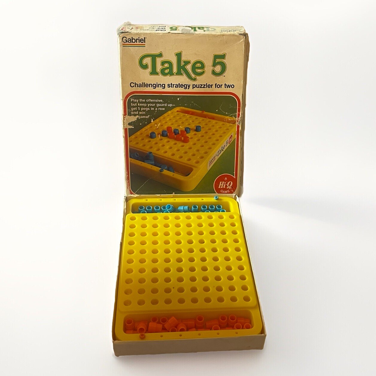 Vintage 1977 TAKE 5 strategy game 5 in A Row puzzle Hi-Q brain-teaser