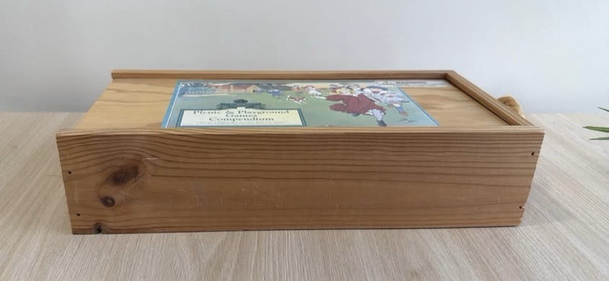 House of Marbles Picnic & Playground Games Compendium Used In Wooden Box J
