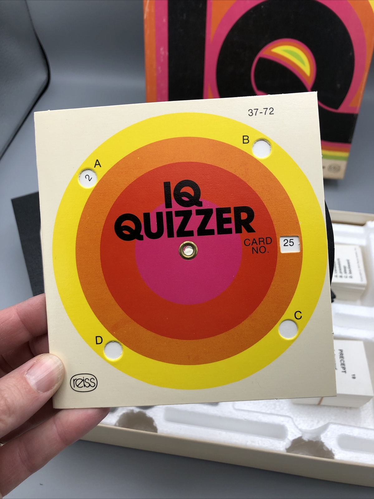 IQ Board Game, Reiss Games, 1974, Style #163, Complete Set
