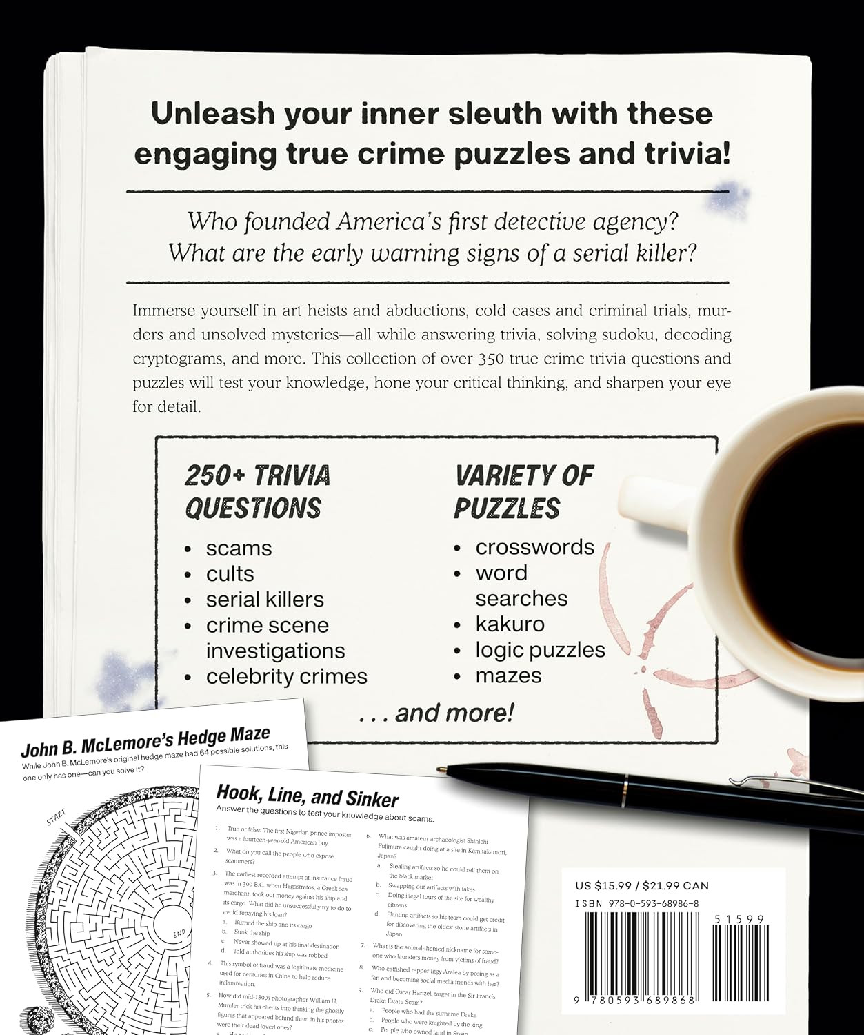 True Crime Trivia & Activity Book: Untangle the Secrets behind History’S Most Gr