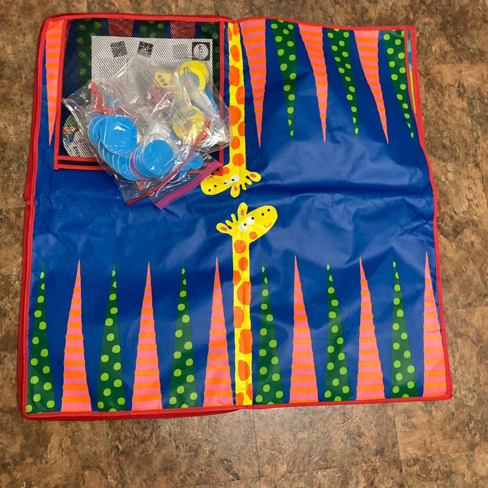 AlexToys Games to Go Floormat 6 Indoor Outdoor Games 36 x 38″ Carry Pouch