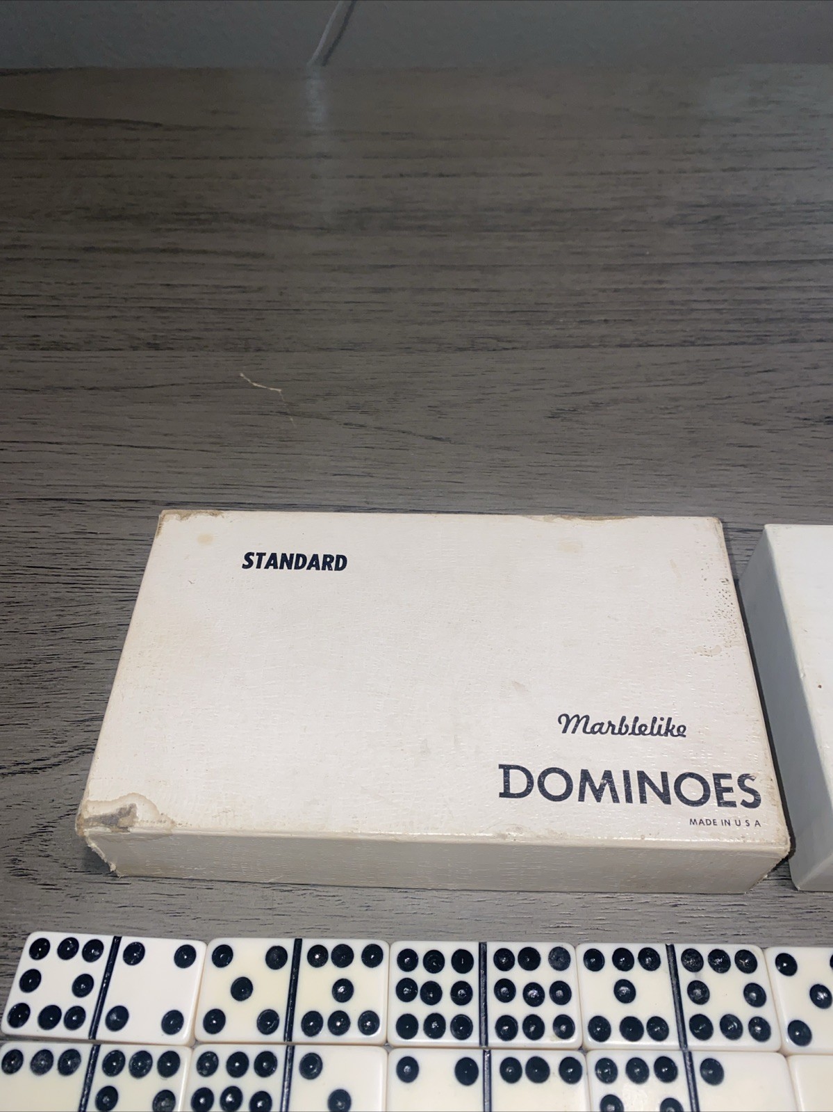 Vintage Puremco Standard Marblelike Dominos No Instructions Ivory 56 Tiles Read!