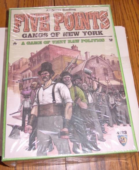 Mayfair Games : FIVE POINTS – Gangs of New York – Raw Politics Game (SEALED) NEW