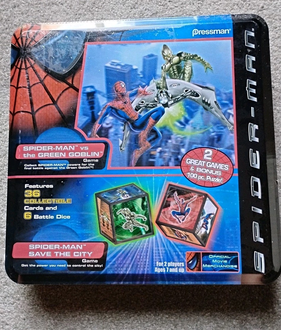 Spider Man Game 🕷️ by Pressman Two Great Action Game New In Box Marvel 2002