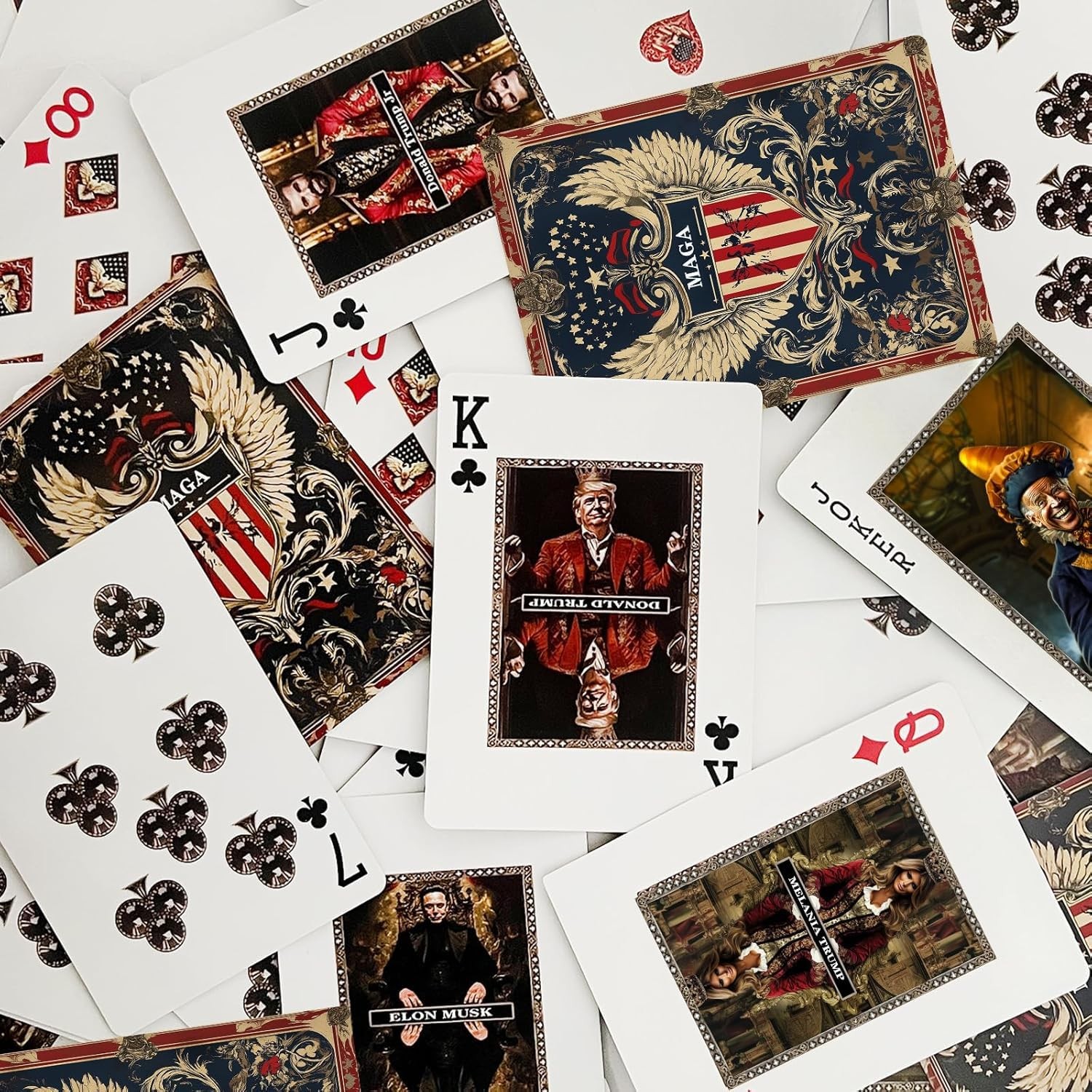 VZONE Trump Playing Cards—MAGA Poker Deck, Standard Waterproof and Anti-Peek …