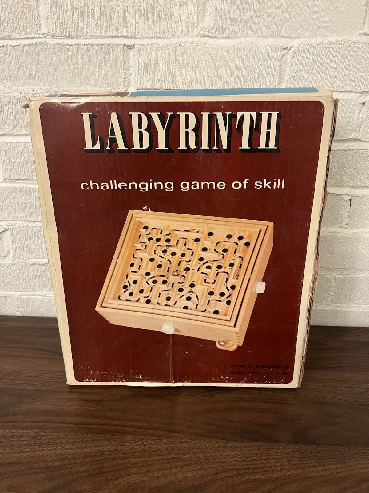 Vintage Labyrinth Wooden Steel Ball Marble Tilting Maze Puzzle Game Roll-A-Maze
