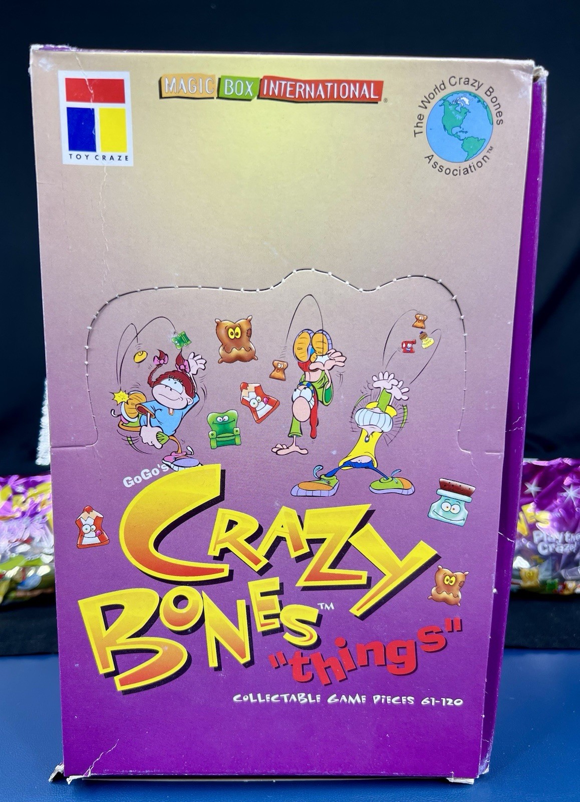 10 Sealed Packs GoGo’s Crazy Bones Things & Empty Display Box