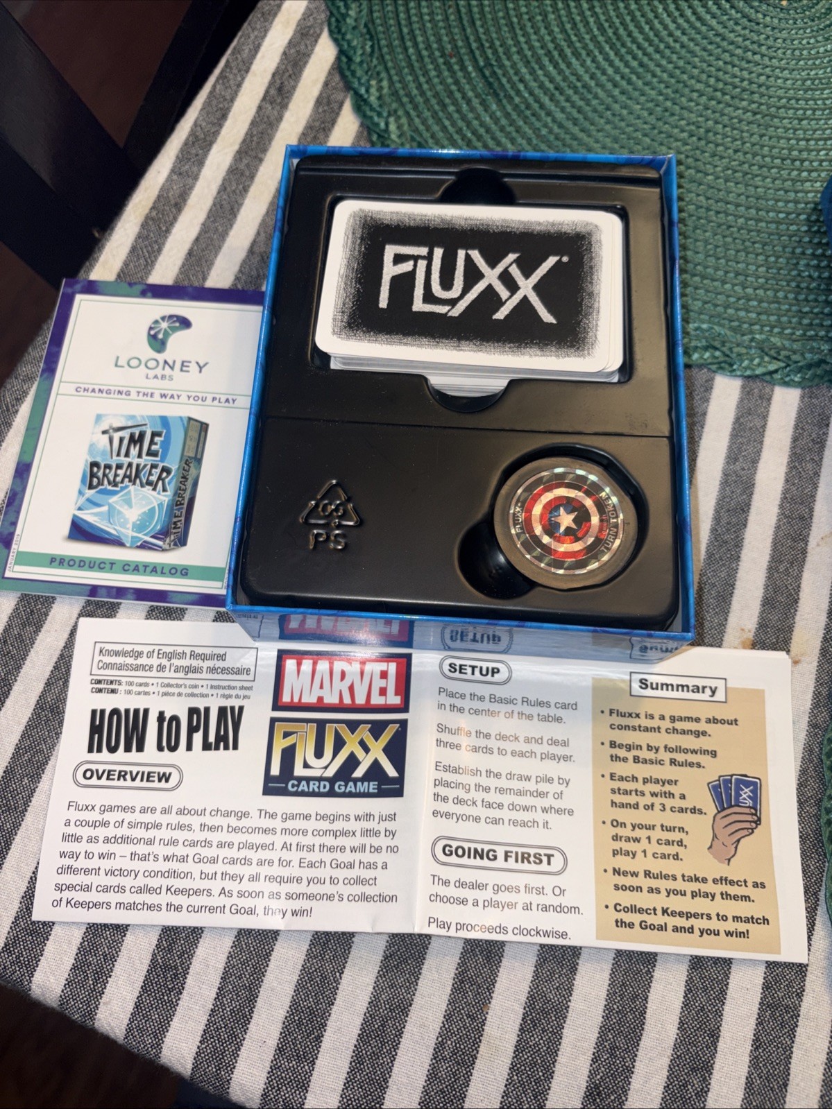 Marvel Fluxx Card Game (Iron Man, Hulk, Spiderman, Thor, etc)  – Opened